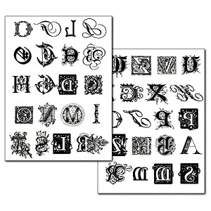 Papier transfert x2 Alphabet Art Mixte