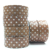 masking tape maron pois blanc