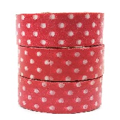 masking tape rouge  pois blanc