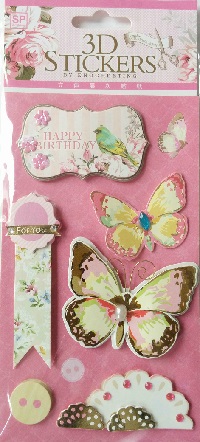Stickers 3D happy birthday